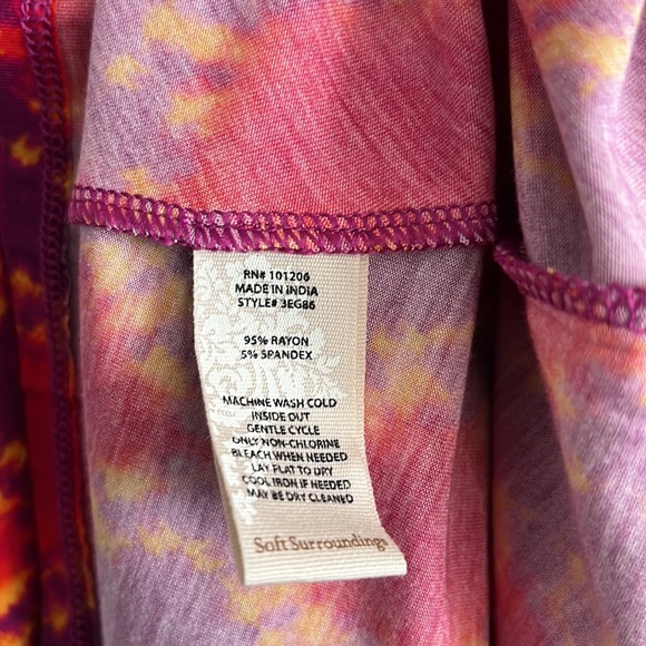 NWT Soft Surroundings Kaveri
Dress Purple Red Jersey Knit
Stretch Short Sleeve - Picture 6 of 6